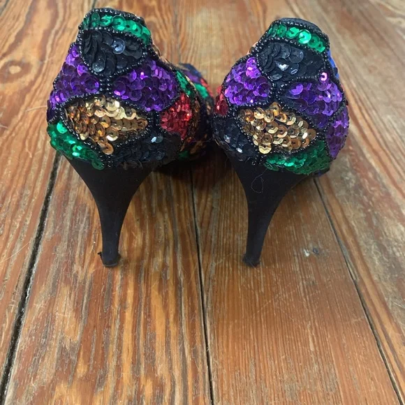 HI Steppers Sequined Heels - vintage 80’s-90’s - Picture 8 of 11
